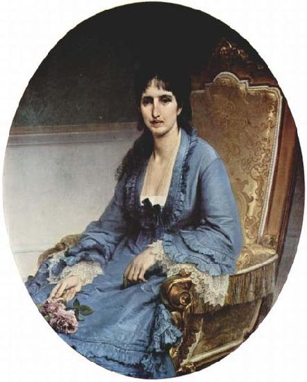 Francesco Hayez Portrait of Antonietta Negroni Prati Morosini, Oval